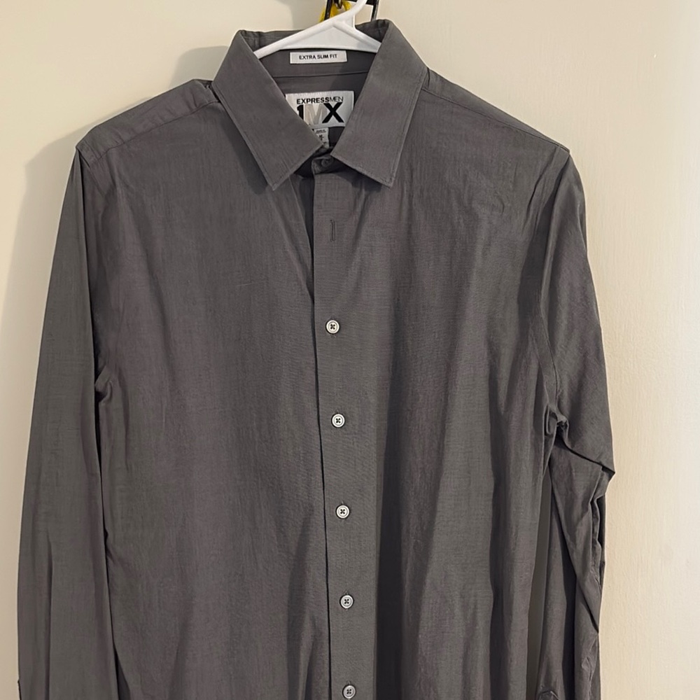 Express Men's Gray Shirt